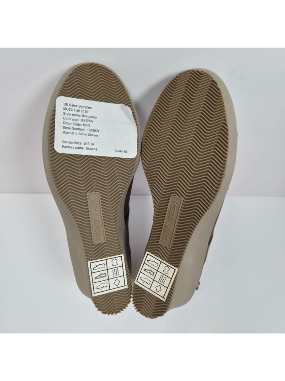 Mozo Descanso Women's Brown Leather Wedge Shoes US Size 7 NWOT SAMPLE - Picture 7 of 9